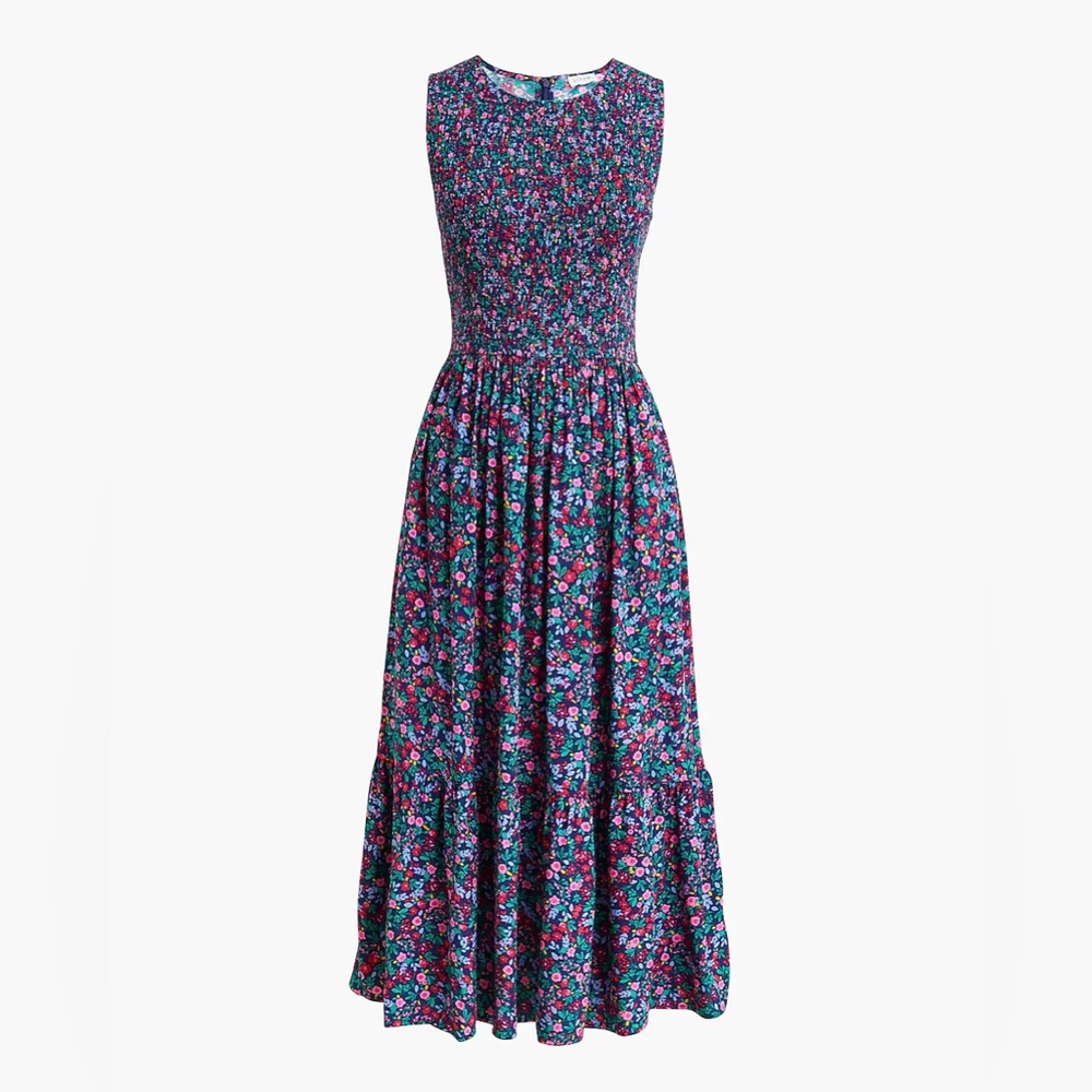 EUC J. Crew Multicolor Floral Dress with pockets!!